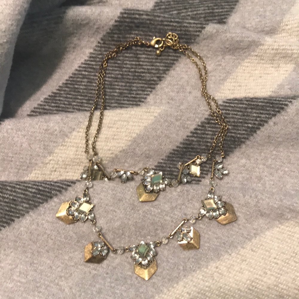 Double Stranded Statement Necklace - image 1